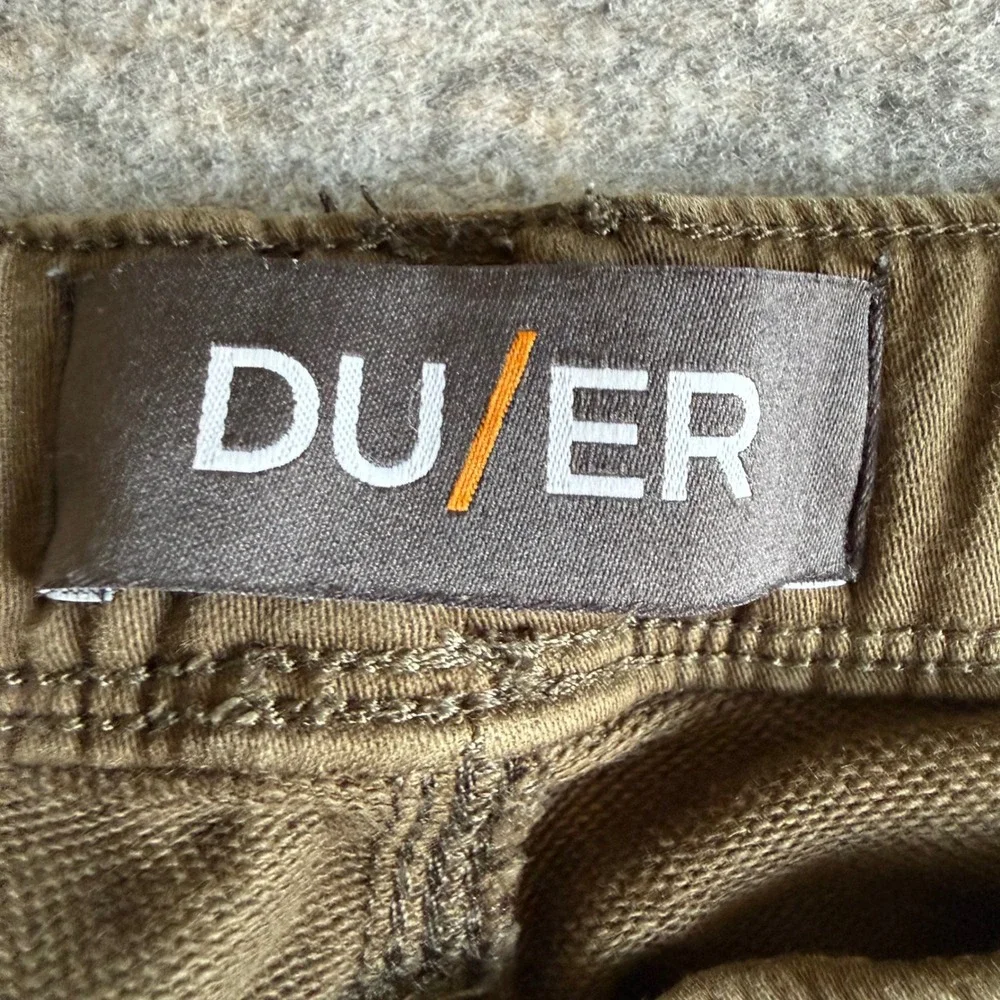 DUER No Sweat Jogger Mens 32x29 Olive Green Slim Performance Pants MJNS1100